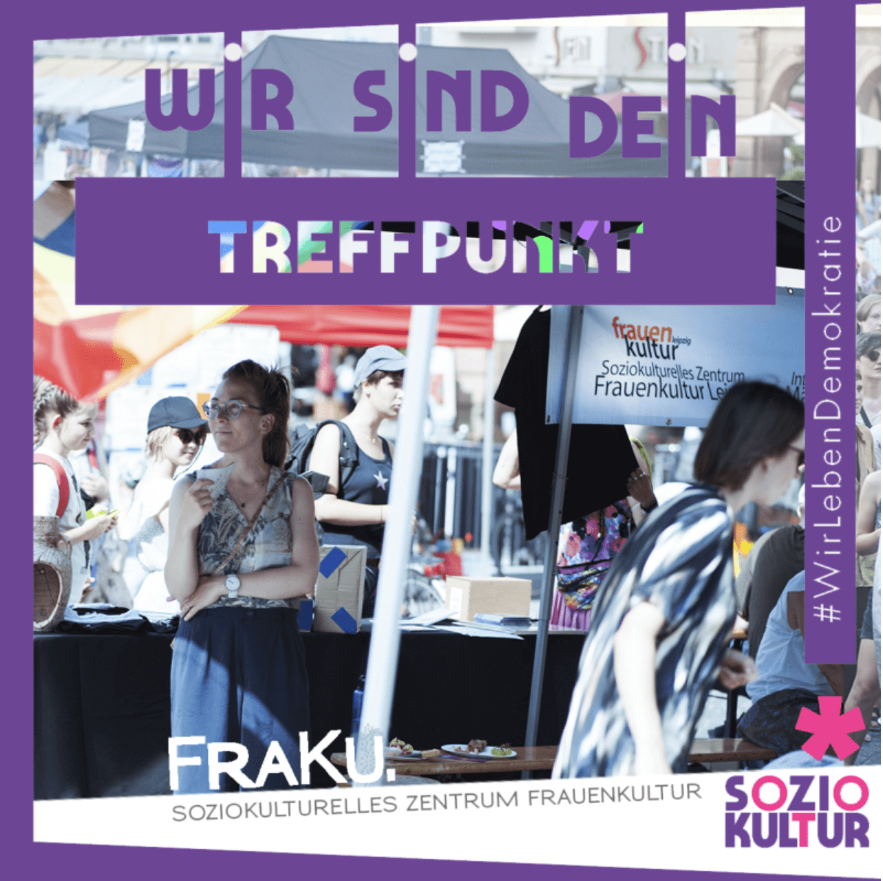 Banner der Kampagne „Wir sind Soziokultur“ des Landesverbands Soziokultur Sachsen.