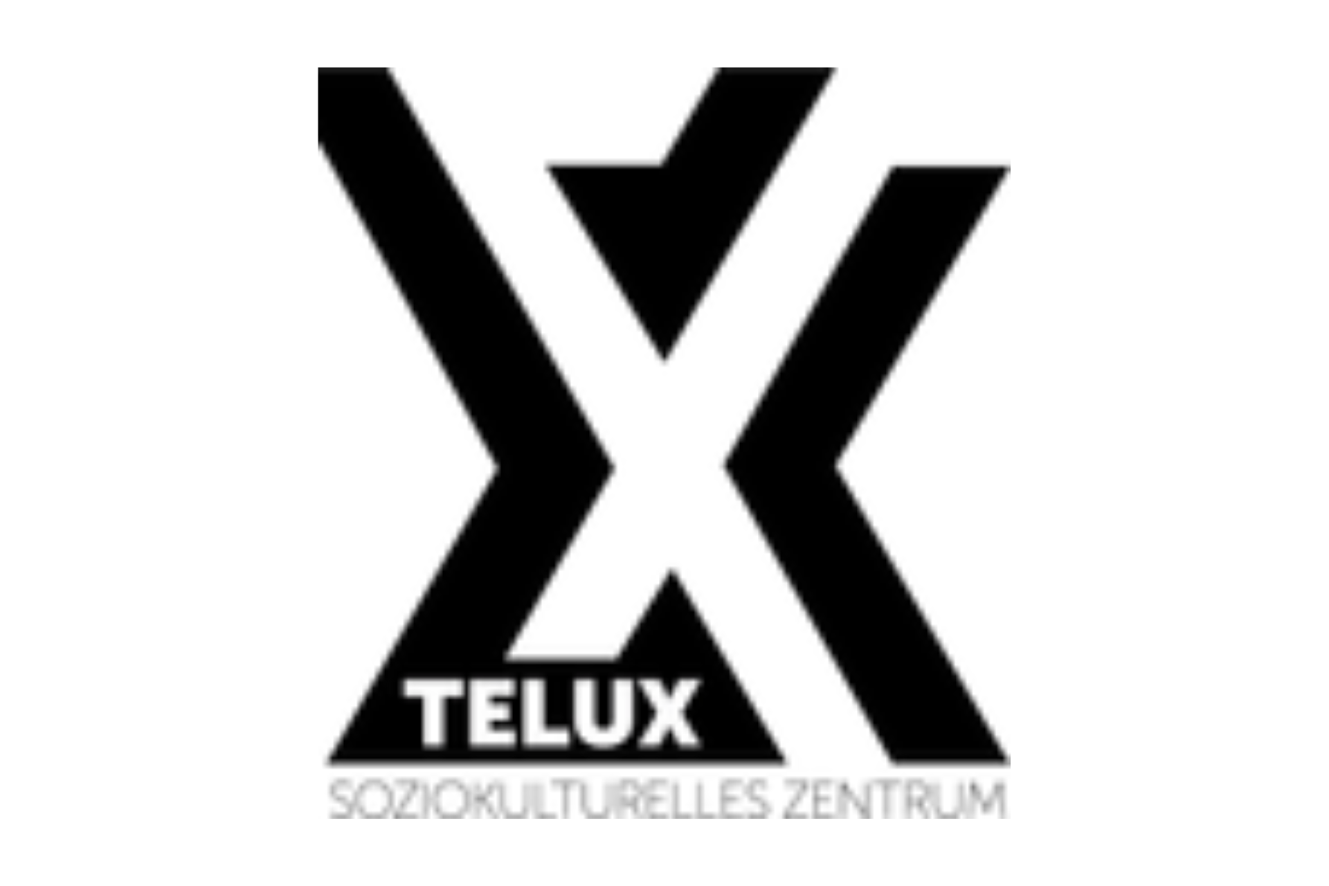  Gemini hat gesagt Das Logo für das „TELUX SOZIOKULTURELLES ZENTRUM“ besteht aus einem zentralen, großen grafischen Element, das aus zwei sich überschneidenden, schwarzen geometrischen Formen gebildet wird, die an die Buchstaben „T“ und „X“ erinnern. Darunter ist der Schriftzug „TELUX“ in einer kräftigen, schwarzen serifenlosen Schrift platziert, gefolgt von der kleineren, ebenfalls serifenlosen Zeile „SOZIOKULTURELLES ZENTRUM“.