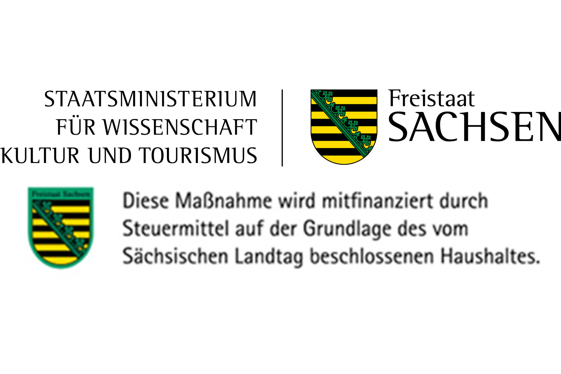 Förderhinweis des Sächsischen Staatsministeriums für Wissenschaft, Kultur und Tourismus (SMWK).